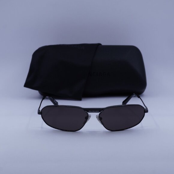 Balenciaga BB0245S 001 Geometric Sunglasses - Grey - Picture 4 of 11